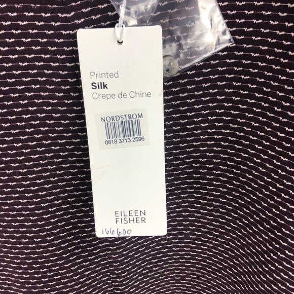 🚫SOLD Eileen Fisher NEW Printed Silk Top Size 3X - Picture 5 of 6